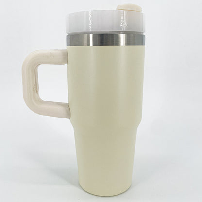 14 oz Cream Insulated Tumbler with Handle