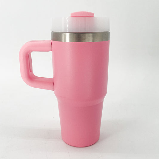 14 oz Pink Insulated Tumbler with Handle