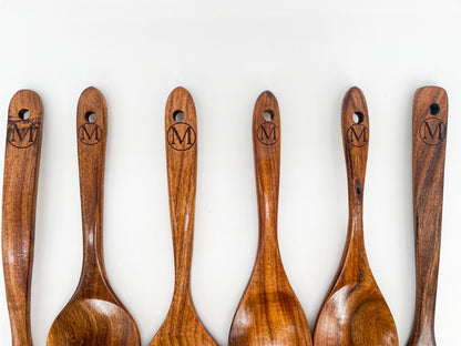 Engraved Acai Wood Cooking Utensils