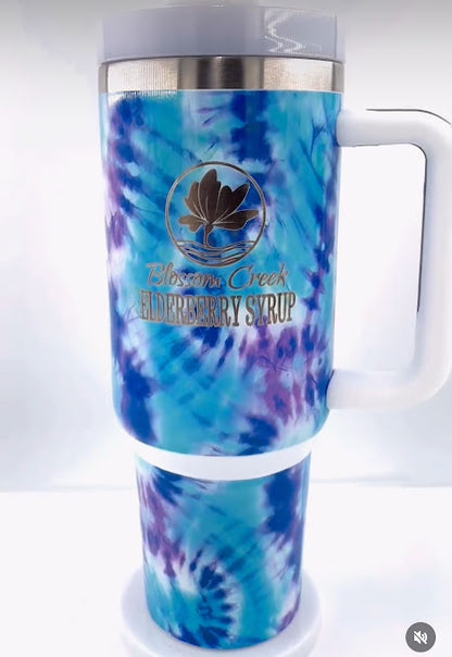 40oz Insulated Tumbler with Handle, Leak-Proof - Sublimated