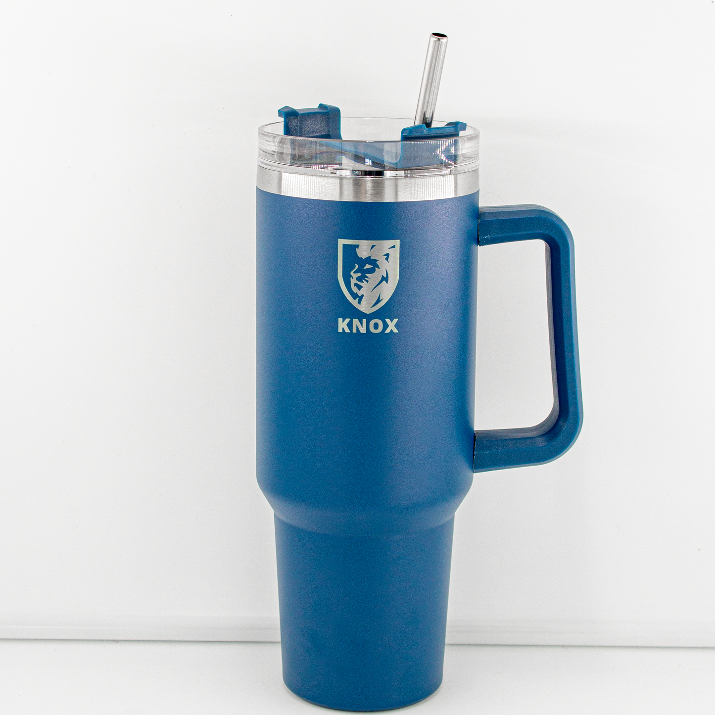 40oz Insulated Tumbler with Handle, Leak-Proof - Navy Blue